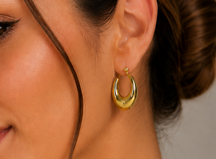 Aros Acero Dorado