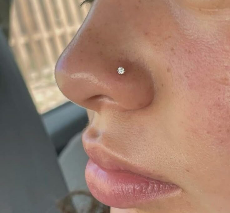 Piercing Nariz Brillo Redondo Acero