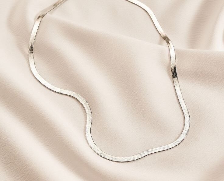Cadena Snake Acero Plateado