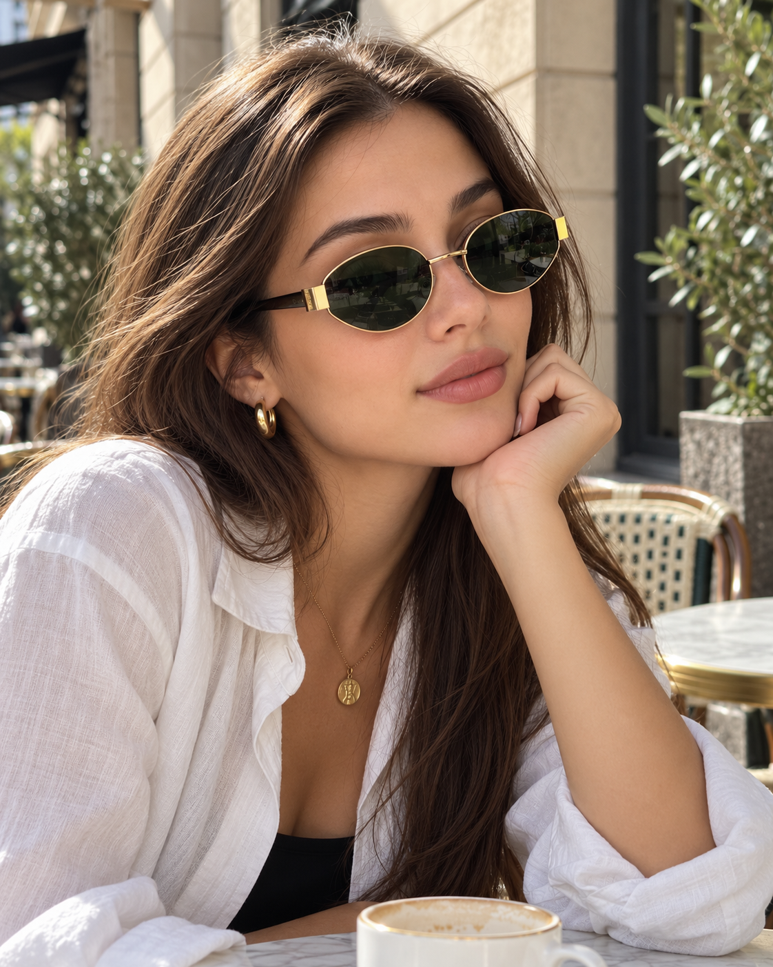 Lentes Estilo Celine Retro Oval