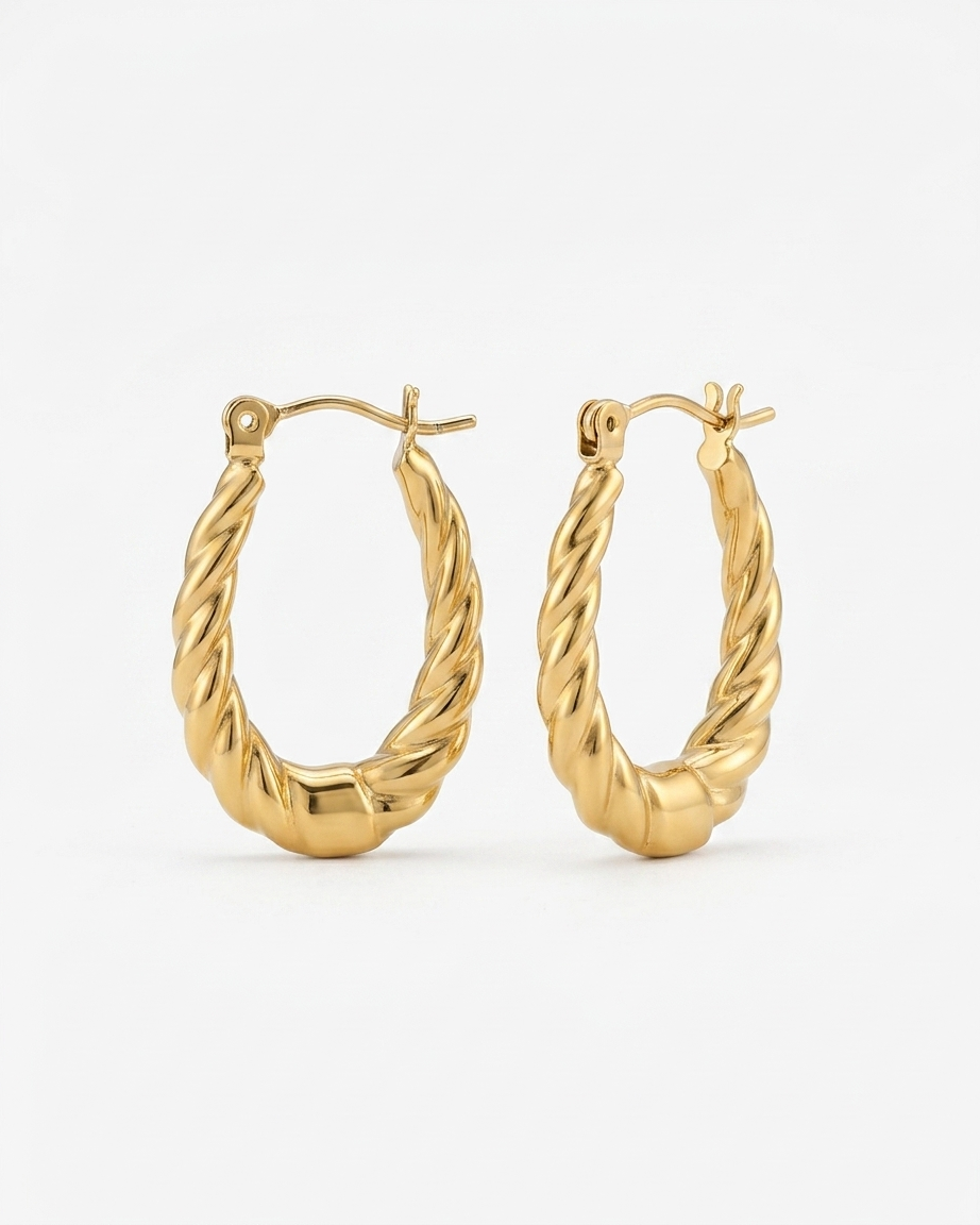 Aros Acero Dorado