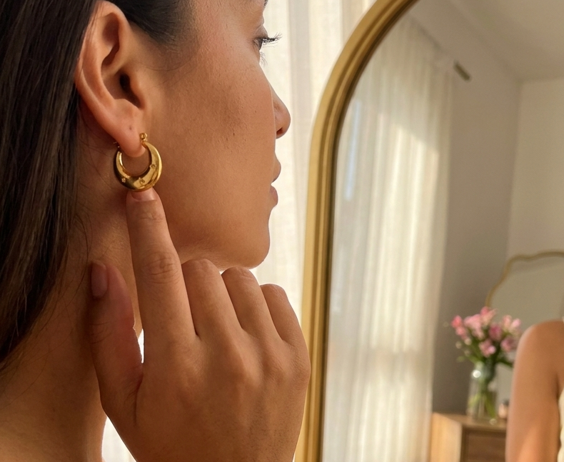 Aros Acero Dorado