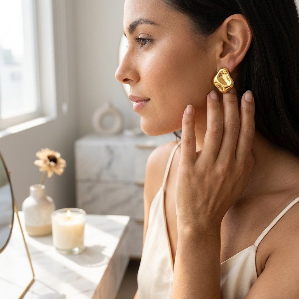 Aros Acero Dorado
