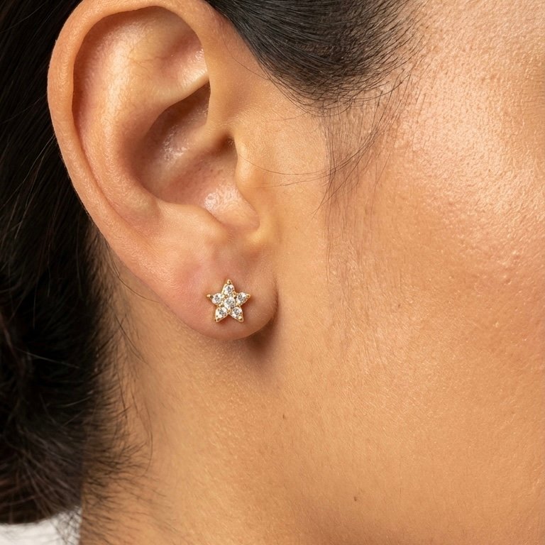 Piercing Mini Acero Dorado