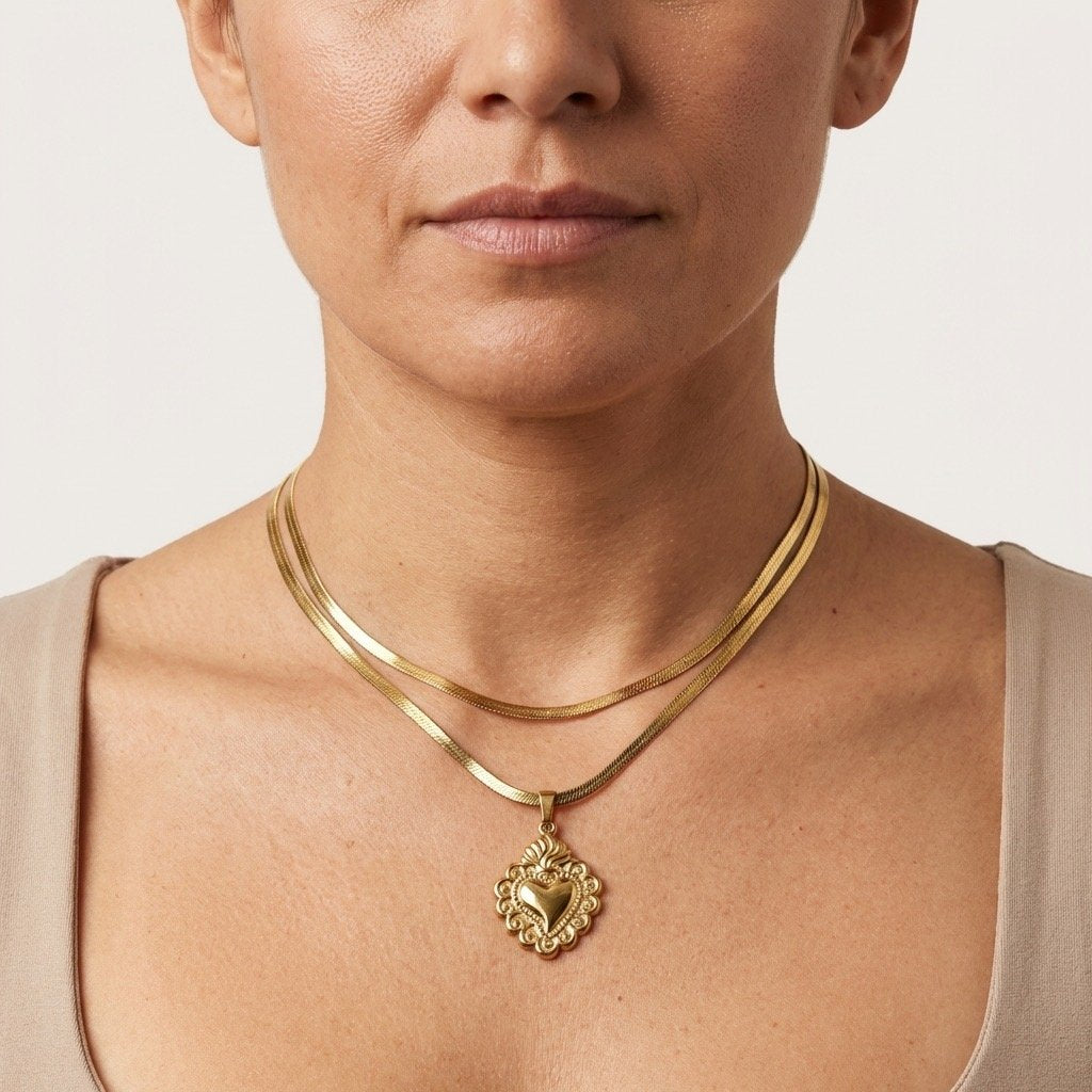Cadena Estilo Vintage Acero Dorado