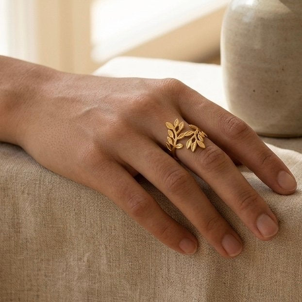 Anillo Acero Dorado