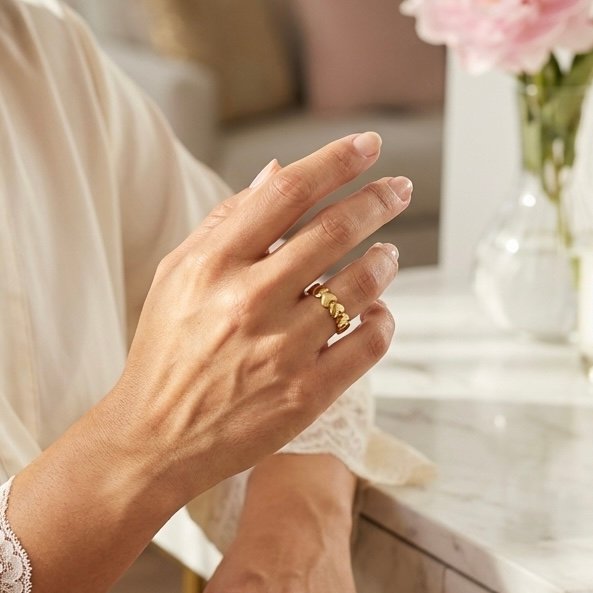 Anillo Acero Dorado