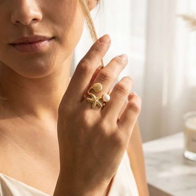 Anillo Summer Acero Dorado