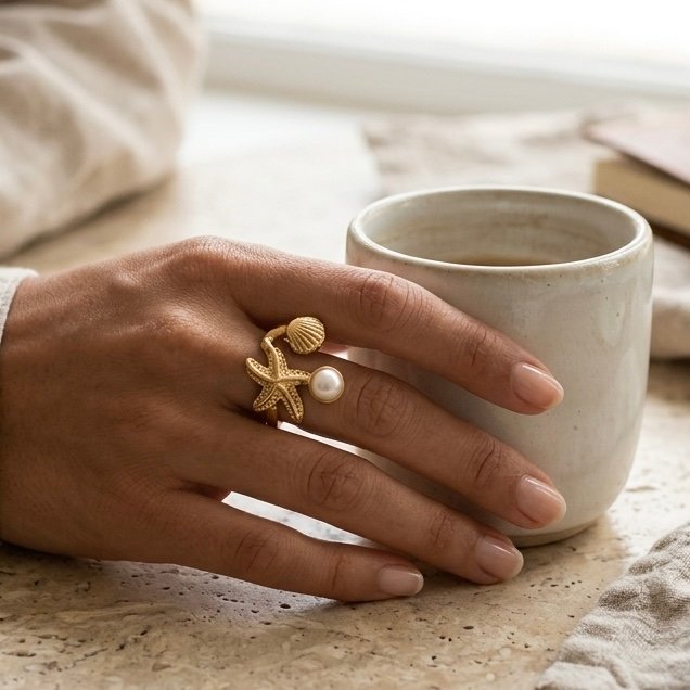 Anillo Summer Acero Dorado
