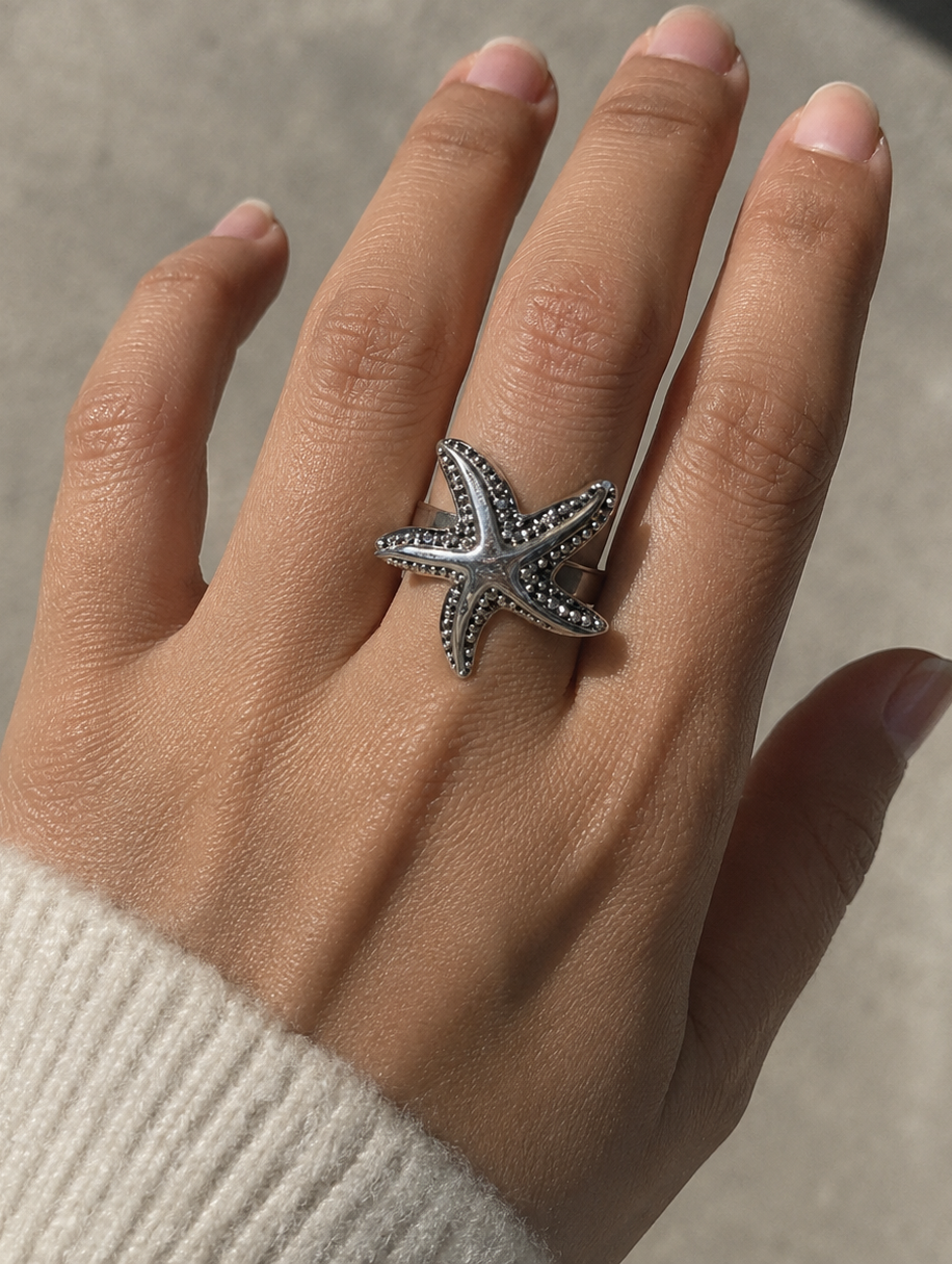 Anillo Estrella Acero