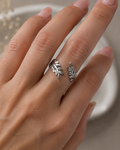 Anillo Hojas Acero
