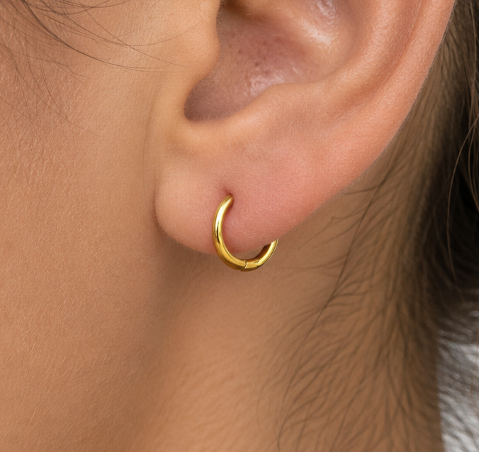 Piercing Aro Acero Dorado