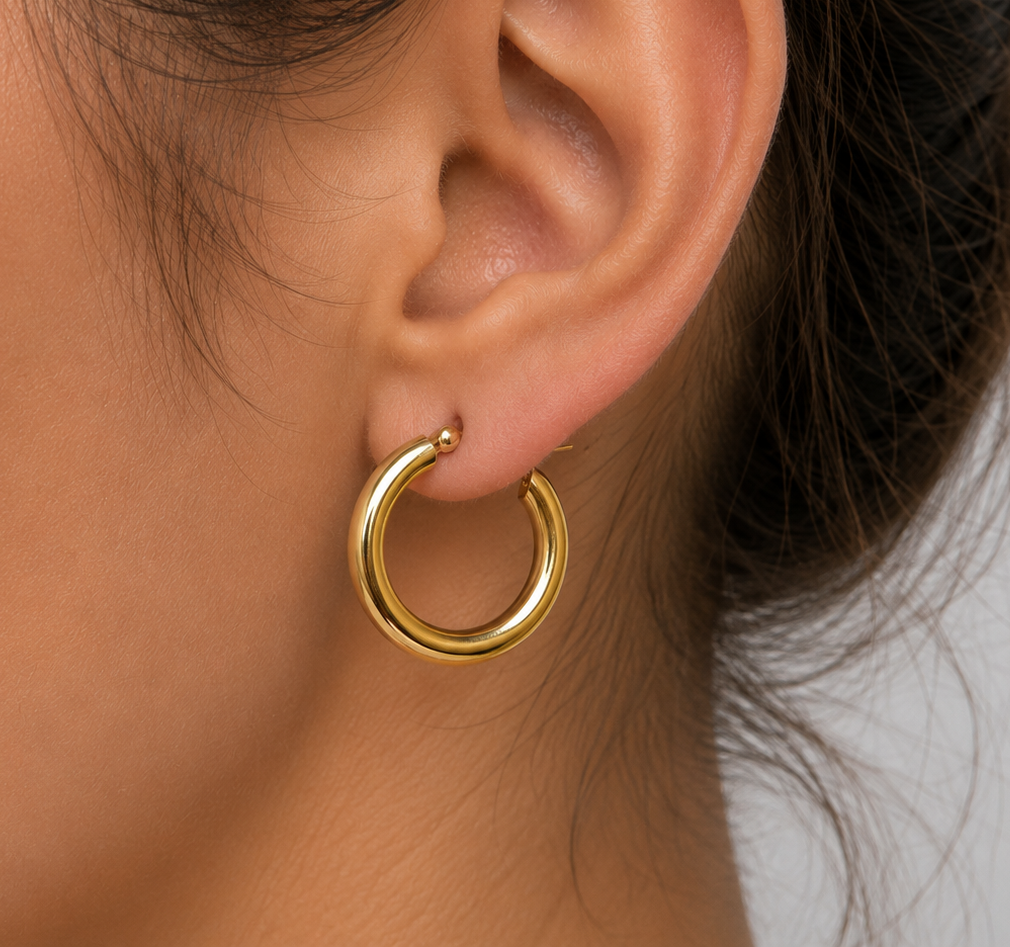 Aros Acero Dorado