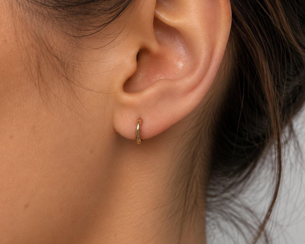 Piercing Aro Mini Acero Dorado