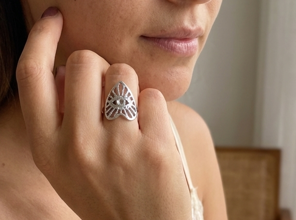 Anillo Corazón Acero