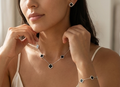 Conjunto TRENDY Pulsera/Cadena/Caravanas