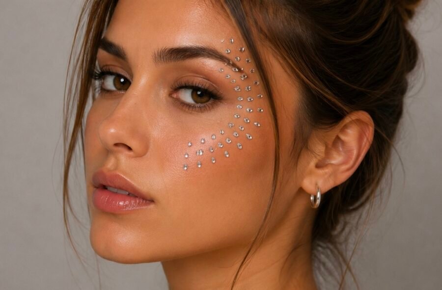 Brillos autoadhesivos para maquillaje