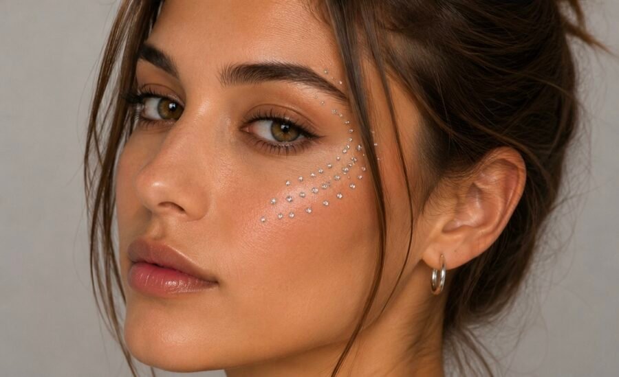 Brillos autoadhesivos para maquillaje